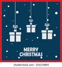 xmas gift vector icon