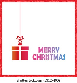 xmas gift vector icon