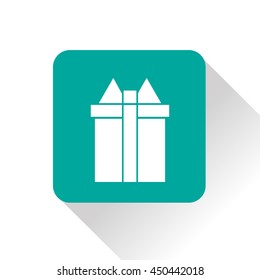xmas gift vector icon. Holiday symbol