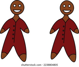 xmas ginger biscuit brown bear with red shirt