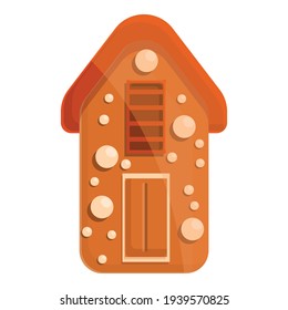 Xmas gingerbread icon. Cartoon of xmas gingerbread vector icon for web design isolated on white background