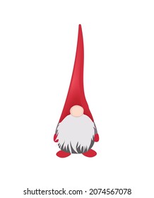 Xmas gnome icon. vector illustration