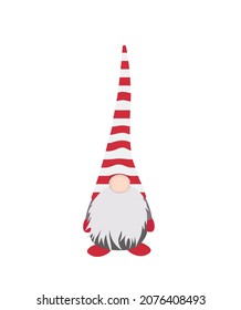 Icono del gnomo de Navidad. ilustración vectorial