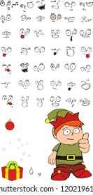 xmas gnomo kid cartoon set in vector format