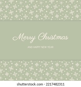 Xmas greeting card with snowflakes. Christmas design. Vector
