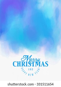 xmas greeting cardboard with precious hand drawn text on watercolor image color happy coloration water vacation nails star nocturnal hand snowfall winter scene new ceremonial performance modern drawn