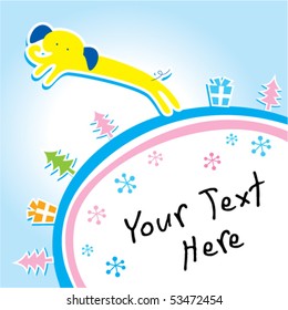 xmas greeting of elephant