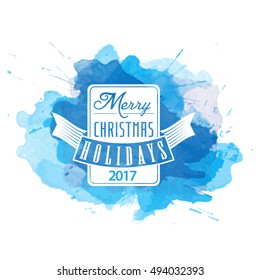 xmas greeting postcard merry christmas typing watercolour scene valuable for any project where a platter of color makes the difference vacation winter season holiday background scene new ceremony chri