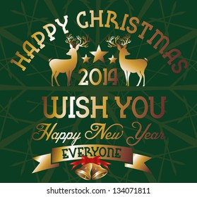xmas and happy new year vector art