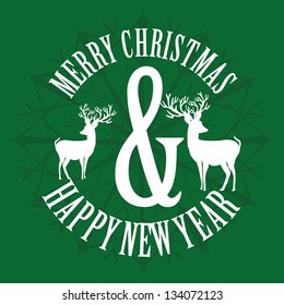 xmas and happy new year vector art