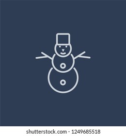 Xmas icon. Xmas linear design concept from Christmas collection. Simple element vector illustration on dark blue background.