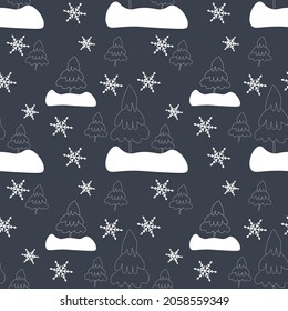 Icono de Navidad Ilustración de vectores sin fisuras patrón.Ideal para textiles, tela, papel envolvente y cualquier impresión. 