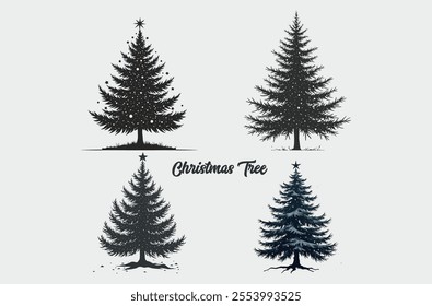 Xmas items set. Christmas tree, Santa with gifts, elves. Festive wreath, candy canes, gingerbreads. New year decorations. Winter holiday decor. Flat isolated vector