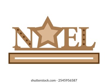 XMAS Laser Cut Design, Decoração de Natal em pé