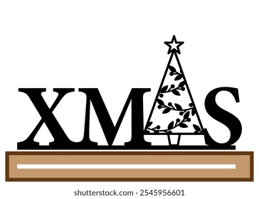 XMAS Laser Cut Design, Standing Christmas home decor