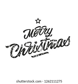 XMAS lettering, handwritten calligraphy for logo. Merry Christmas design concepts, banners, labels, postcards, invitations, prints, posters, web.