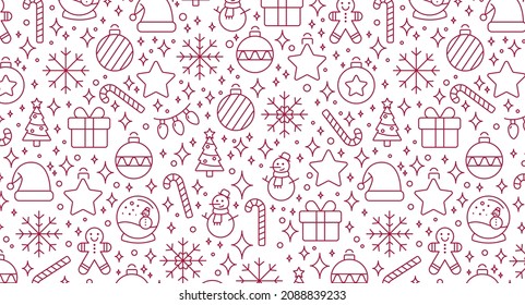 xmas minimal line christmas pattern decoration
