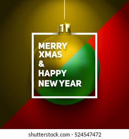 Xmas & New Year background. Creative winter holidays background. Eps10 vector.