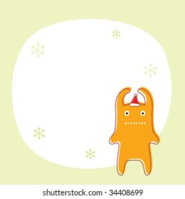 xmas orange monster