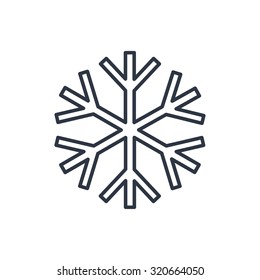 xmas outline icon of snow