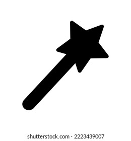Xmas party decor in star form silhouette vector. Christmas celebrative decoration for room interior decorate, winter season ornament accessory. Holiday festival monochrome flat cartoon illustration