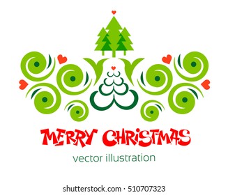Xmas pattern. Merry christmas. Vector illustration