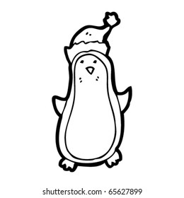 xmas penguin cartoon