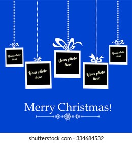 Xmas photo frame. Vector Illustration