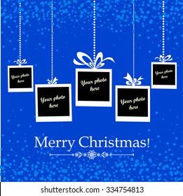 Xmas photo frame. Vector Illustration