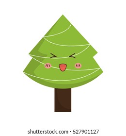 xmas pine tree icon vector illustration graphic design
