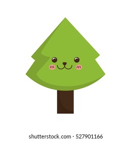 xmas pine tree icon vector illustration graphic design