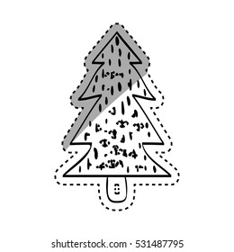 xmas pine tree icon vector illustration graphic design