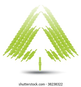 xmas pine-tree silhouette