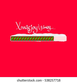 Xmas, progress loading bar, design template, vector illustration