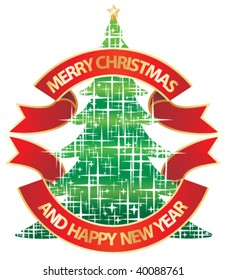 Xmas red banner. Vector illustration