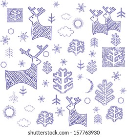 Xmas retro wallpaper