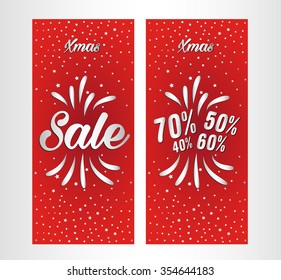 Xmas Sale. Banner. Label. Discount. Vector. Poster
