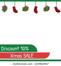 xmas sale border christmas marketing kit santa shock merry christmas gift box hanging border green discount frame