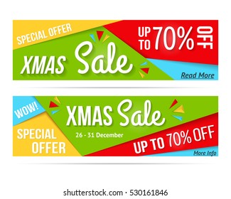 Xmas Sale, special offer, 70% off, vector eps10 illustration