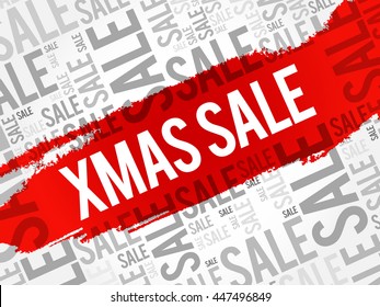 XMAS SALE words cloud, business concept background