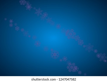 Xmas sales with ultra violet snowflakes.  Winter frame for gift coupons, vouchers, ads, party events. Christmas trendy background. Holiday banner for xmas sales. New Year frosty backdrop