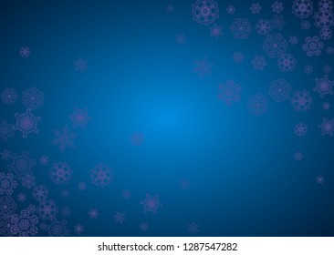 Xmas sales with ultra violet snowflakes.  Winter frame for flyer, gift card, invitation, business offer and ad. Christmas trendy background. Holiday banner for xmas sales. New Year snowy backdrop