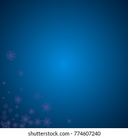 Xmas sales with ultra violet snowflakes.  Winter frame for gift coupons, vouchers, ads, party events. Christmas trendy background. Holiday banner for xmas sales. New Year frosty backdrop