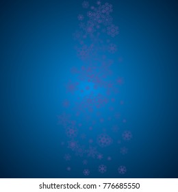 Xmas sales with ultraviolet snowflakes.  Winter frame for gift coupons, vouchers, ads, party events. Christmas trendy background. Holiday banner for xmas sales. New Year snowy backdrop