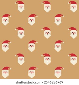 xmas santa seamless pattern. for surface pattern design, print, wallpaper, wrapping paper, fabric.