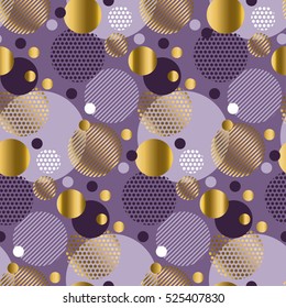 Xmas seamless dots modern pattern. purple background geometry circle color seamless fabric sample. geometric pattern swatch vector illustration