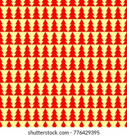 Xmas seamless pattern, Christmas trees, flat design template, vector illustration 