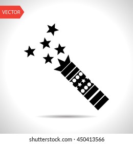 xmas shooting firework petard flat icon
