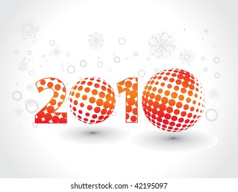 Xmas snow background with  new year 2010 background. Vector illustration