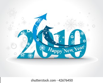 Xmas snow background with  new year 2010  in white background. Vector illustration